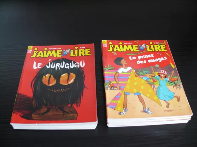 Lot de 13 livres J'aime lire mensuel Bayard Jeunesse 7/10 ans Années 2006/2007