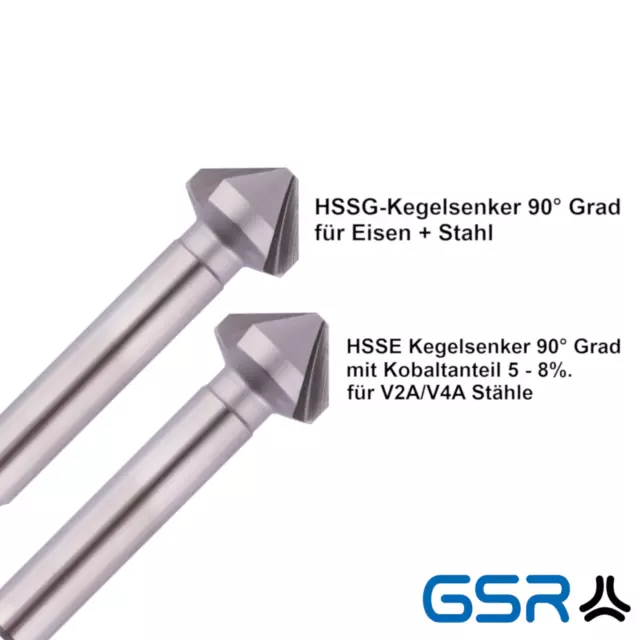 GSR PROFI Kegelsenker 6,3 - 20 DIN335 90° in HSS/HSSEVA Entgratsenker Senkbohrer