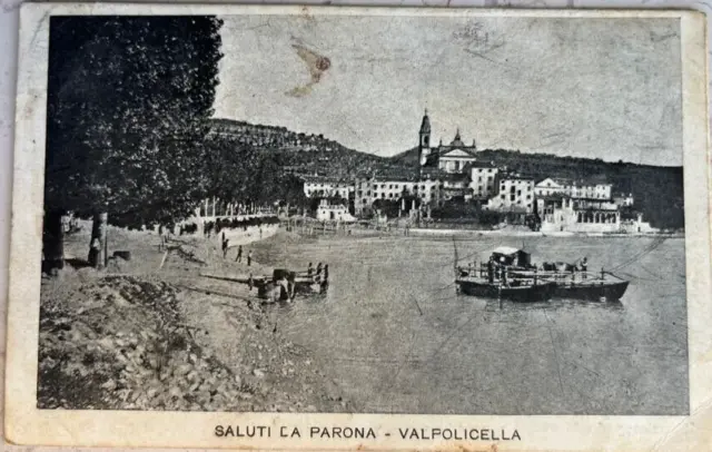 Parona Valpolicella saluti viaggiata 1916 Verona