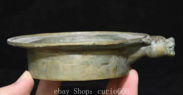 Old Chinese Dynasty Bronze Ware Cattle Ox Bull Animal Incense Burner Censer