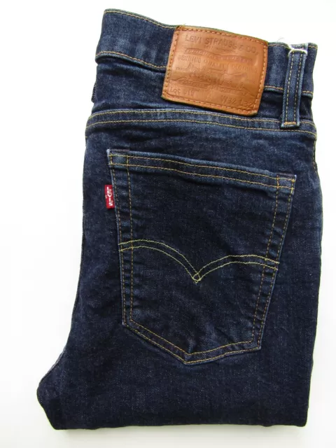 Levi's 519 Hombre Vaqueros Calce Ajustado Big E W32 L32 Azul Oscuro Elástico Vaquero LEVF757