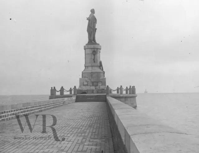 1920 1930 - Egypte Port Saïd SUEZ - Photographie Plaque de verre Stereo - 6x13cm 2