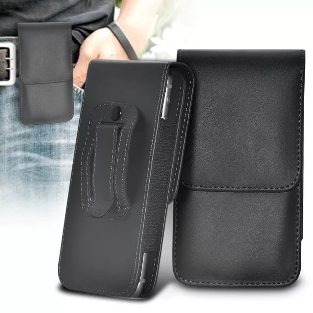 Vertical Belt Clip Quality Pouch Holster Top Flip Phone Case Holder✔Black