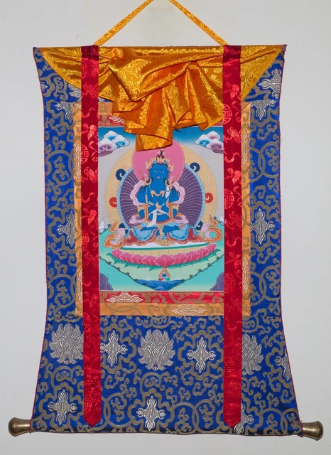 Dorje Chang Thangka Tibet, in Brokat, Bodhisattva Nepal Himalaya