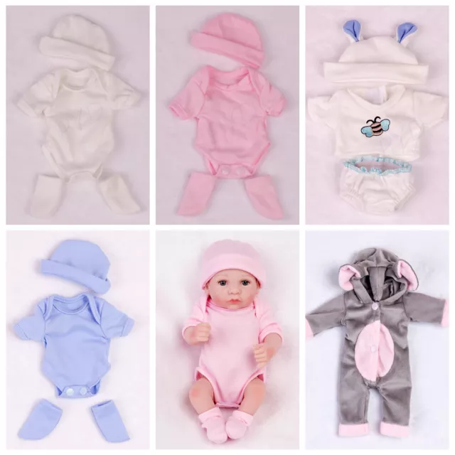 10-11inch Reborn Dolls Clothes Set DIY Baby Girl/Boy Doll Soft Outfit Kids Gift