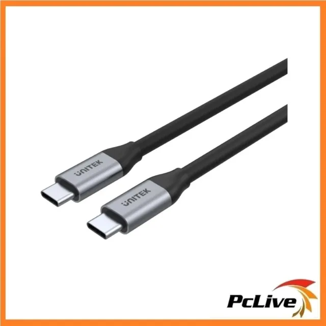 Unitek USB-C Male to Male Cable 4K 60Hz HD 10Gbp PD 100W Fast Charging C14082ABK