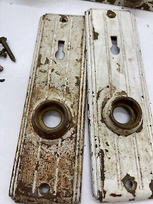 Door Plates &  Door Knob Salvaged for restoration Farmhouse Country Vintage.
