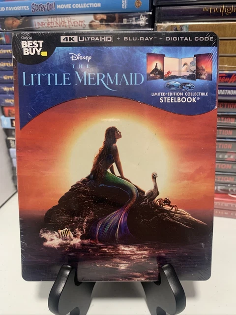 THE LITTLE MERMAID 2023 4K Steelbook (4K+Blu-Ray + Digital ) New Sealed