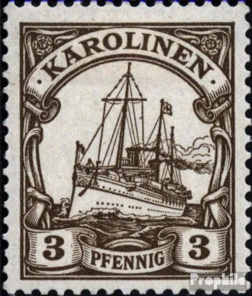 Carolines (German colony) 7 with hinge 1901 Ship Imperial Yacht Hohenzollern