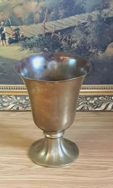 Antique Brass large Goblet Chalice Decorative Display