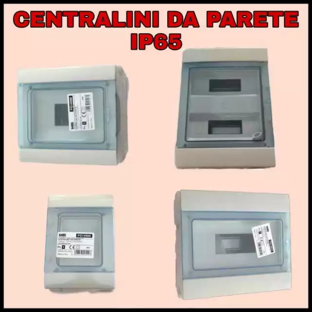 Centralino Quadro Elettrico 4-8-12-24-36-54 Moduli Da Esterno Parete Ip65 Stagno