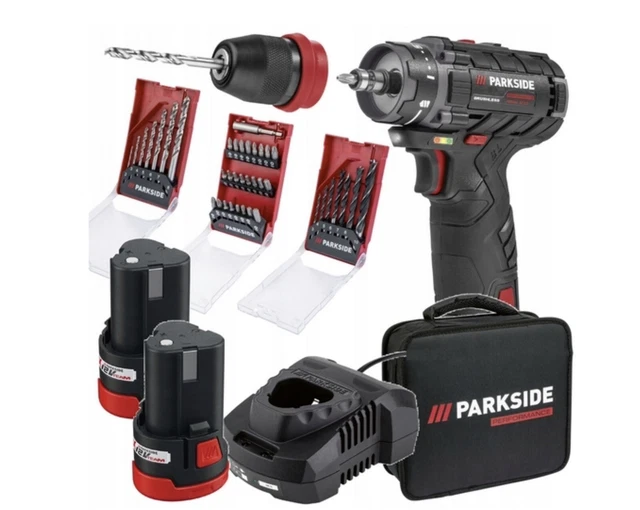 PARKSIDE PERFORMANCE 12V Brushless motor Cordless Drill Driver Set EUR