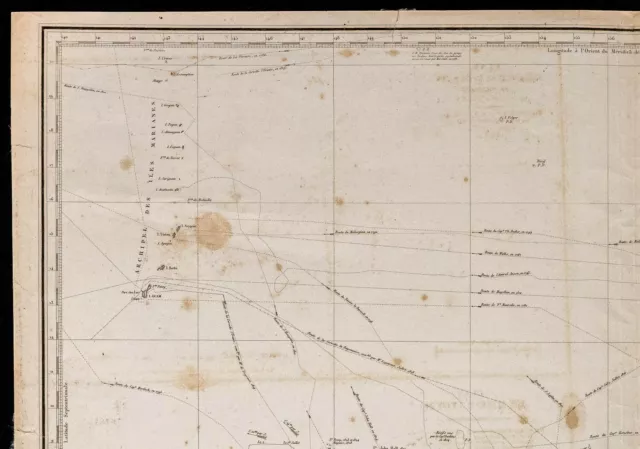 1828ca - Archipel des îles Carolines - Carte géographique ancienne - Duperrey 2