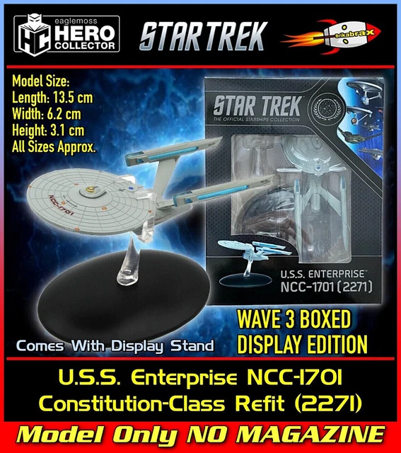 Space 1999 Modellino Astronave Star Trek Eaglemoss - Enterprise, Nuovo In Scatola, Edizione Speciale Astronave Enterprise Eaglemoss Collezione Scatola Nuova TNG - Foto 12