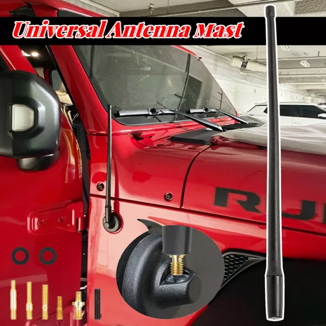 13'' Radio AM/FM Flexible Rubber Antenna For Jeep Wrangler JK Off-Road 2007-2018