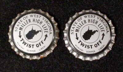 Miller #8 •2 West Virginia• Plastic Lined Beer Bottle Cap Milwaukee Wisconsin Wv