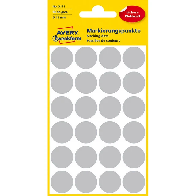 AVERY Zweckform Klebepunkte grau Ø 18,0 mm