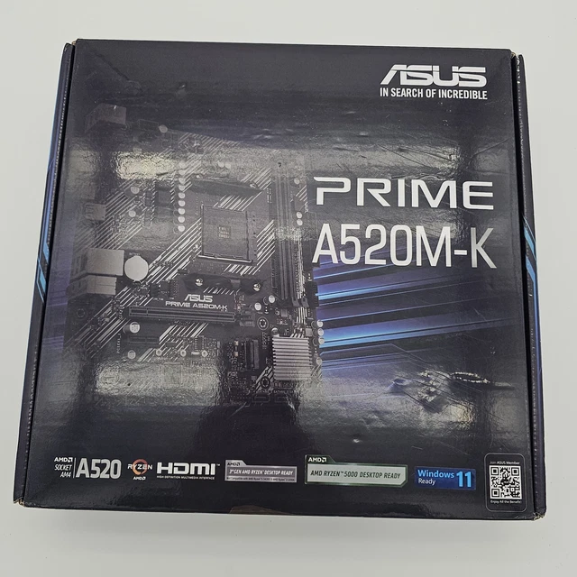 ASUS PRIME A520M-A II Carte mère AMD A520 Ryzen AM4 micro ATX (M.2, DP