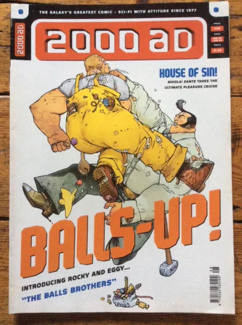 2000ad Prog 1128 Judge Dredd, Sinister Dexter, Balls Brothers, Pulp Sci-Fi