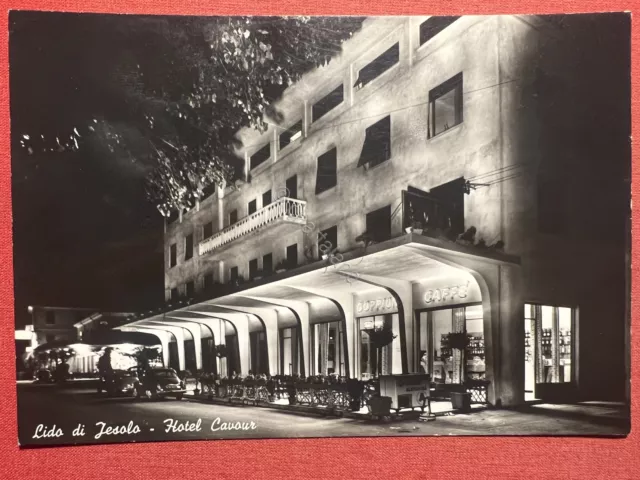 Cartolina - Lido di Jesolo ( Venezia ) - Hotel Cavour - 1950 ca.