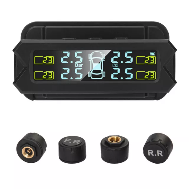 0-5.6 bar Digital Solar Power Car Tyre Pressure Monitoring Security Alarm System