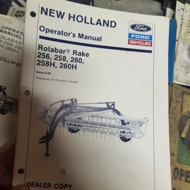 Sperry New Holland Rolabar Rake 256 258 259 260 Operator's Manual