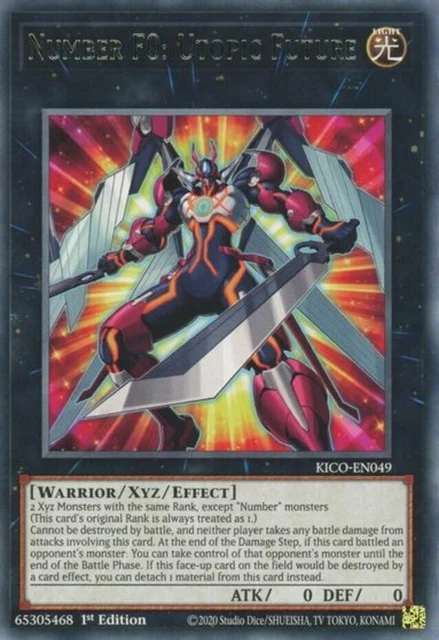 x3 Number F0: Utopic Future - KICO-EN049 - Rare - 1st Edition Yu-Gi-Oh! M/NM
