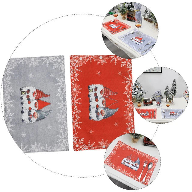 christmas silverware holder Weihnachten Urlaub Tischsets Frohe Weihnachten Tisch 4