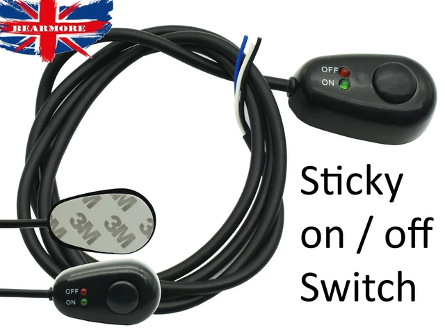 12V CAR FOG Light Sticky Switch on/off Push Button Car Van Dash Boat ...