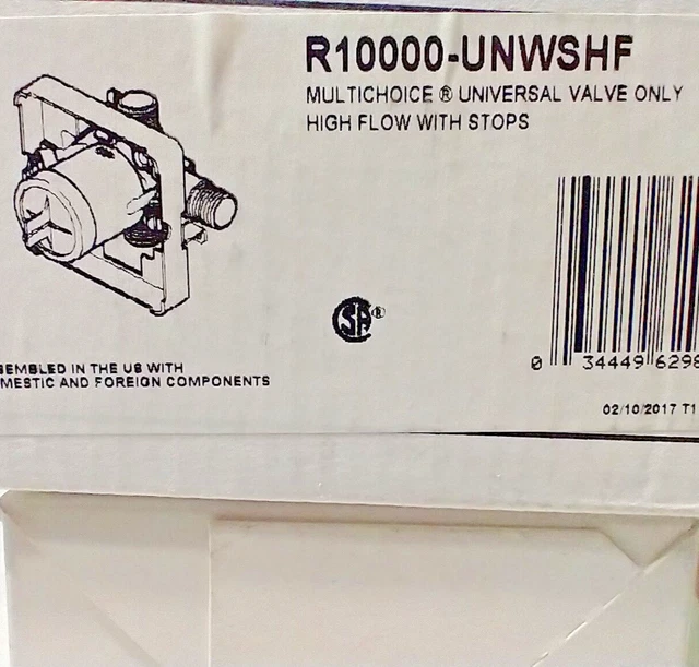 DELTA R10000UNWSHF MULTICHOICE HighFlow Shower RoughIn Universal