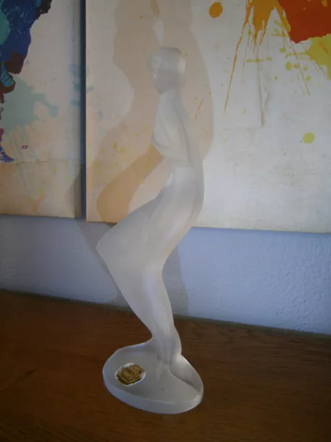 Statuette en cristal de Bohéme-Art déco- silhouette de Femme 2