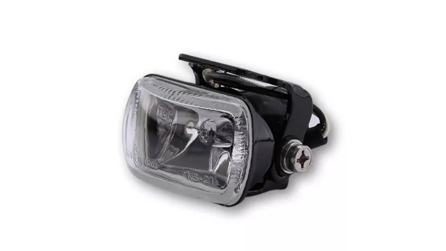 Motorrad Micro Nebelscheinwerfer, rechteckig, H3 55W, E-geprüft, schwarz, klar