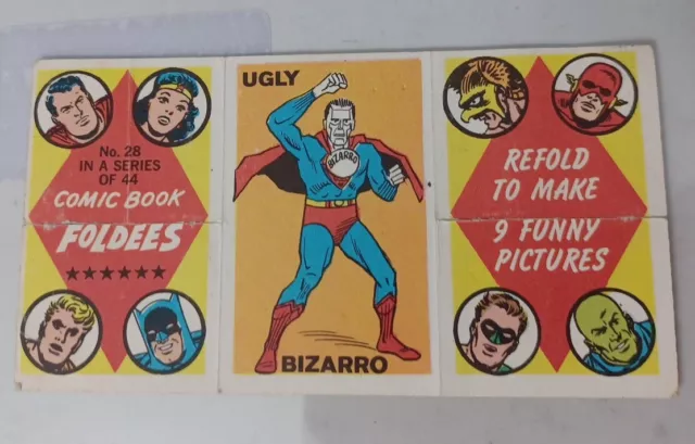 1966 Topps COMIC BOOK FOLDEES - BIZARRO #28 Superman DC