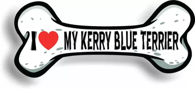 I Love My Kerry Blue Terrier Car Magnet Bumper Sticker 3"x7"