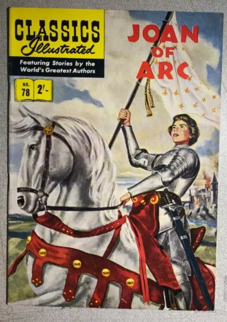 CLASSICS ILLUSTRATED #78 Joan of Arc (HRN 129) Australian comic VG+/FINE-