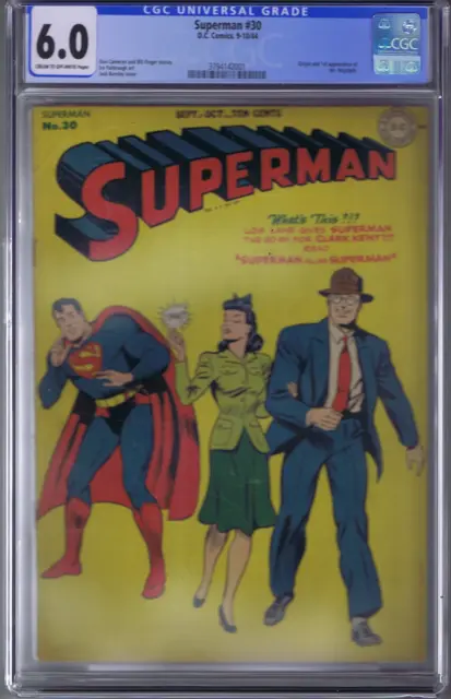 Superman #30 DC Pub.1944 1st Appearance & Origin of Mr. Mxyztplk ,CGC 6.0 (FINE)