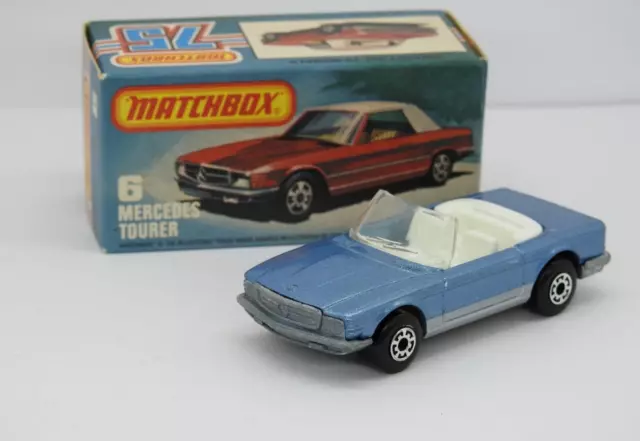 Matchbox Superfast Mercedes Tourer 350SL Convertible No.6 VN Mint En L Boîte