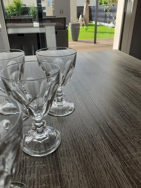 6 verres à vin blanc porto cristal d'Arques modèle Rambouillet 3