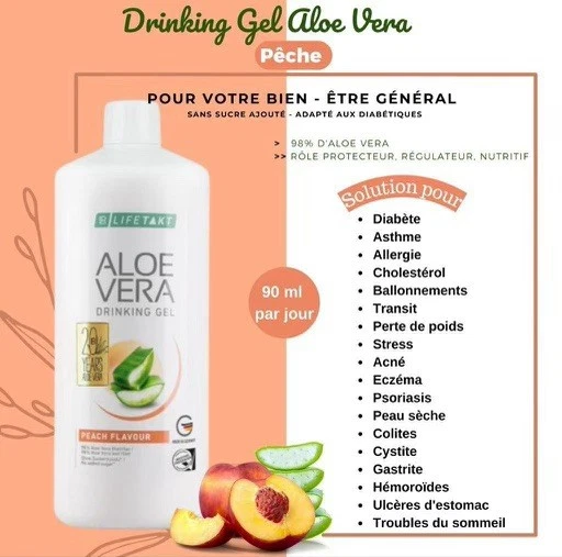 LR Lifetakt Gel à Boire Aloe Vera Au Miel Traditionnel - 1000ml - Neuf