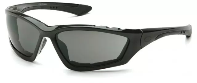 Pyramex Accurist Safety Glasses with Black Frame and Gray Anti-Fog Lens