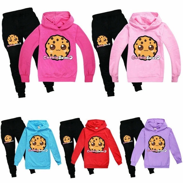 Felpa con cappuccio casual nuova ragazzi ragazze BISCOTTI SWIRL C top + set pantaloni regalo