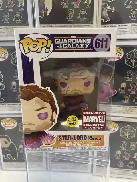 Funko Pop! Marvel Guardians of the Galaxy Star-Lord with Power Stone (Glow)  Marvel Collectors Corp Figure #611
