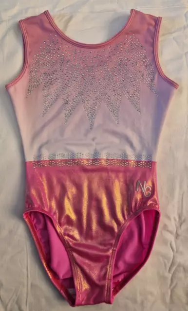 New Generation Pink Ombre Girls Gymnastics Leotard - Size 32/AXS