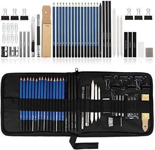 Kit De 43 Pièces Crayons De Dessin Professionnel - Mallette Artiste Complet Pour Débutants