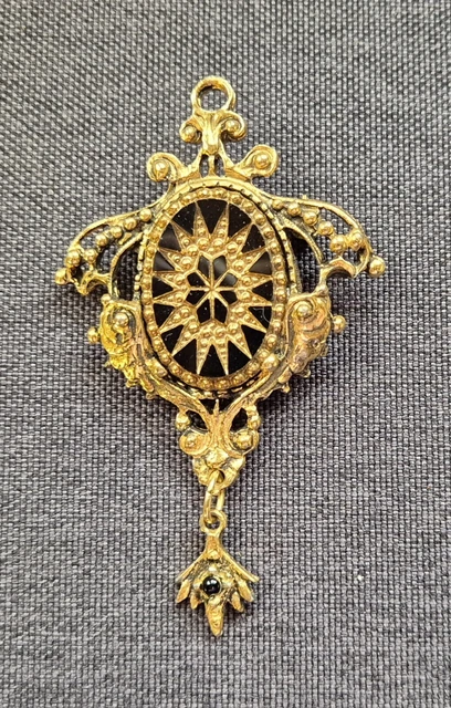 Broche Soleil En Métal Doré Mat Signée Soleiado - Années 1980/1990 - Occasion