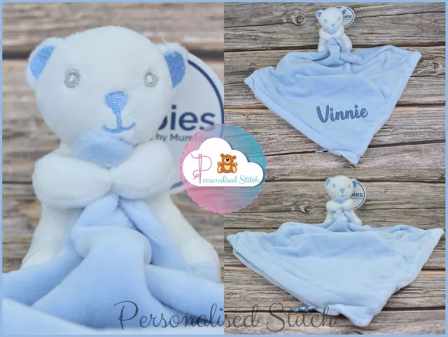 Personalised Baby Comforter Teddy Snuggle Blanket Christening Gift Baby Gift