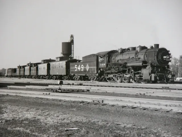 549 Locomotive Chicago & Illinois  8x10 Photograph Vtg 50s C&IM Railway Railroad