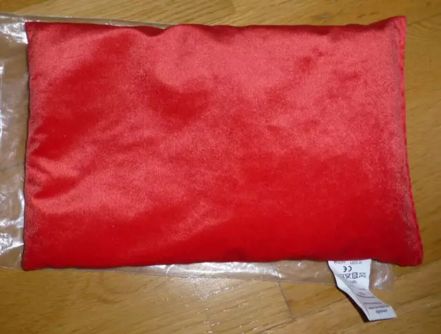 Kirschkernkissen von Kryotherm roter Samt, 30cm x 20cm NEU