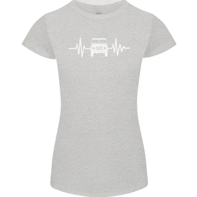 T-shirt 4x4 Heart Beat Pulse Off Roading da donna Petite Cut 8