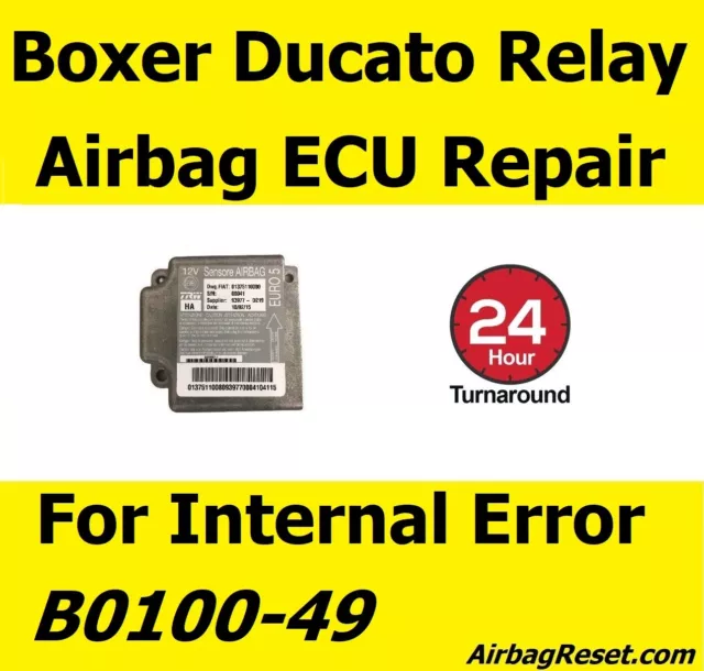 FIAT DUCATO AIRBAG MODULE 01393756080 REPAIR SERVICE for FAULT CODE B0100